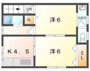 南寺方南通テラス2の物件間取画像